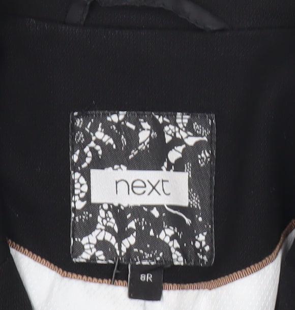 Next Women’s Black Size 8 Regular Fit One Button Blazer Jacket