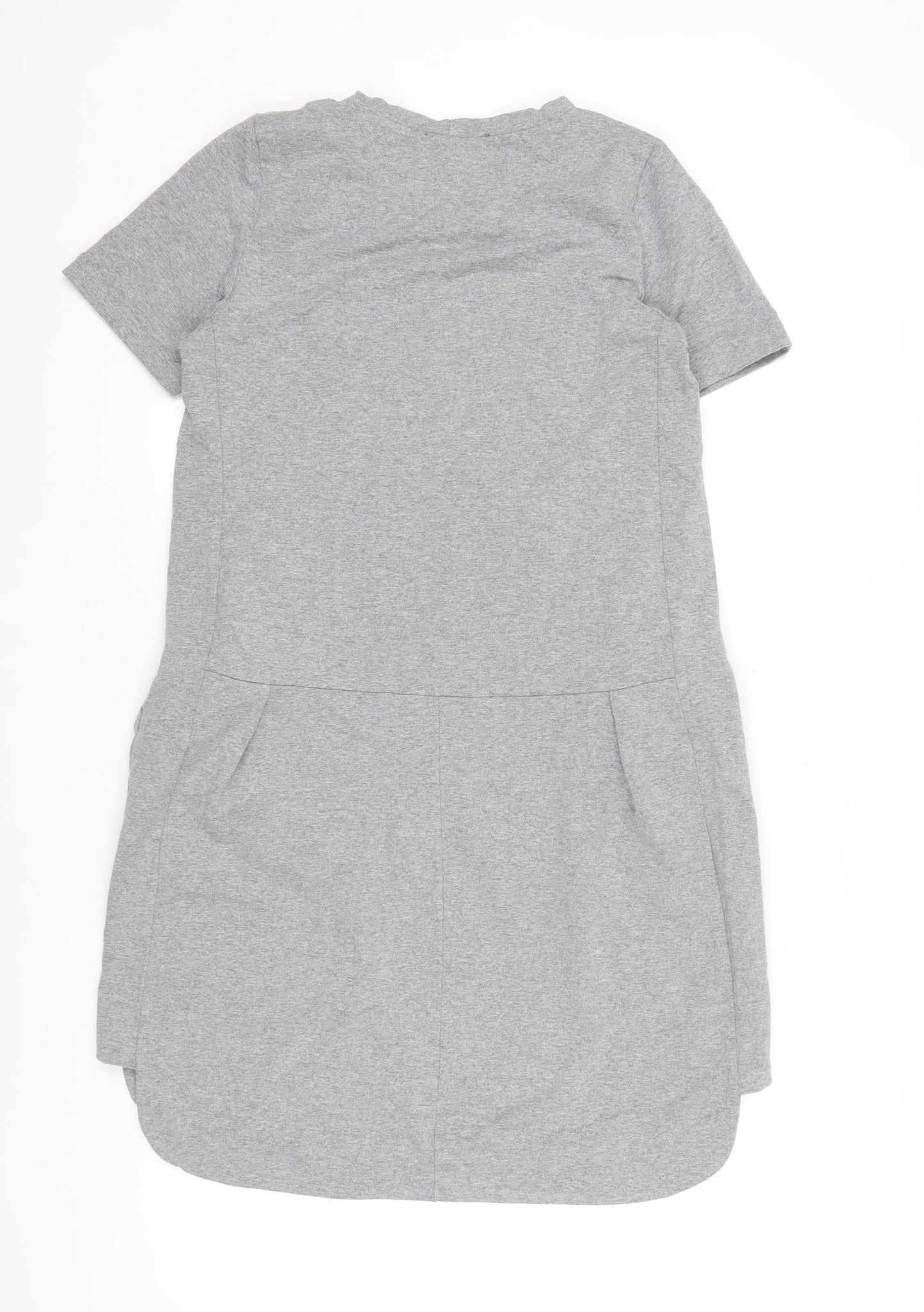UP Moda Women’s Grey T-Shirt Dress Size S Casual Stretch Jersey