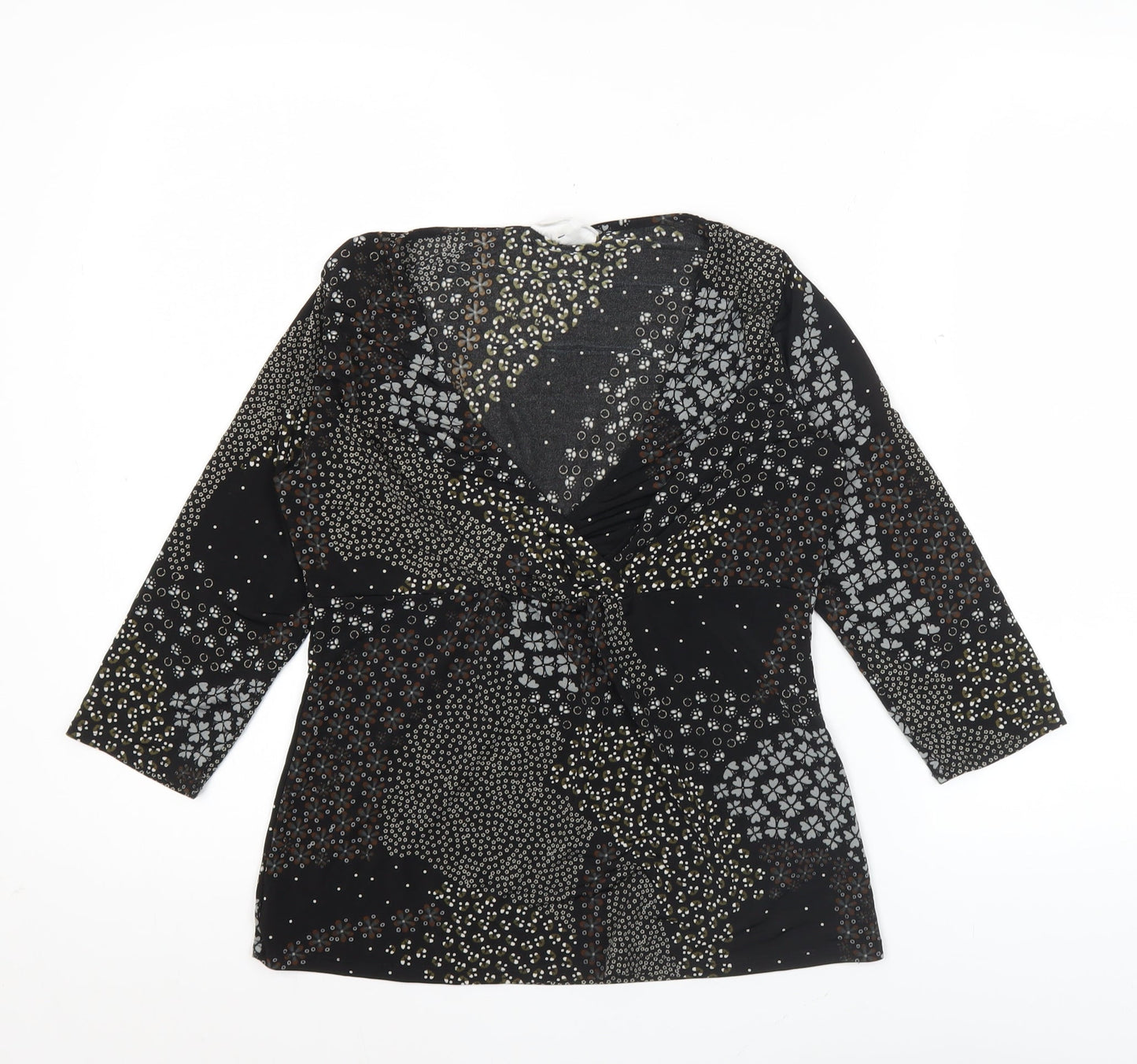Womens UK Size 12 Wallis Black Tunic Blouse