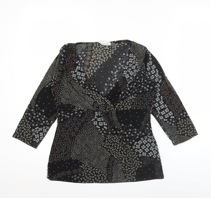 Womens UK Size 12 Wallis Black Tunic Blouse