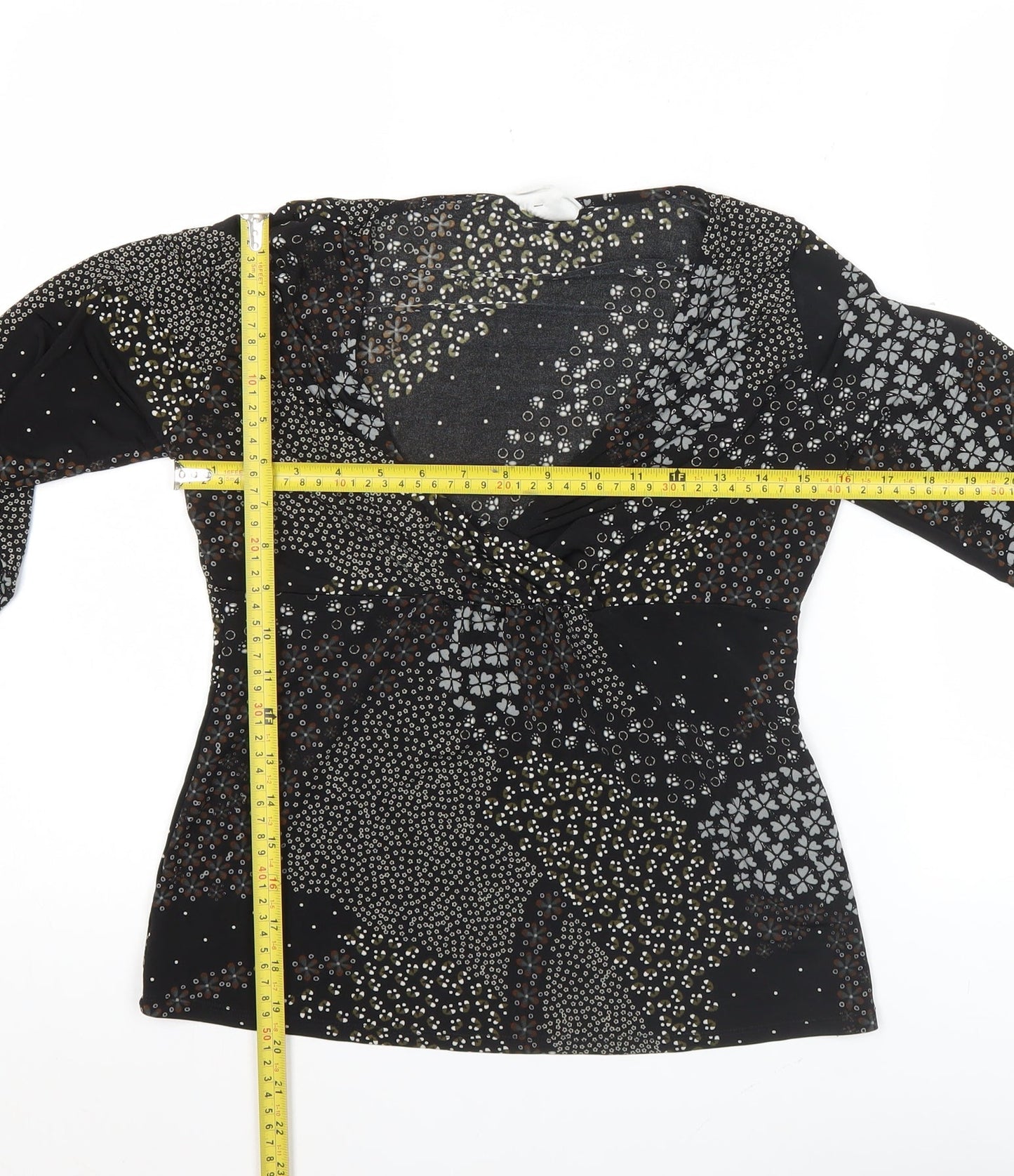 Womens UK Size 12 Wallis Black Tunic Blouse