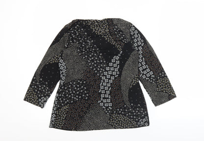 Womens UK Size 12 Wallis Black Tunic Blouse