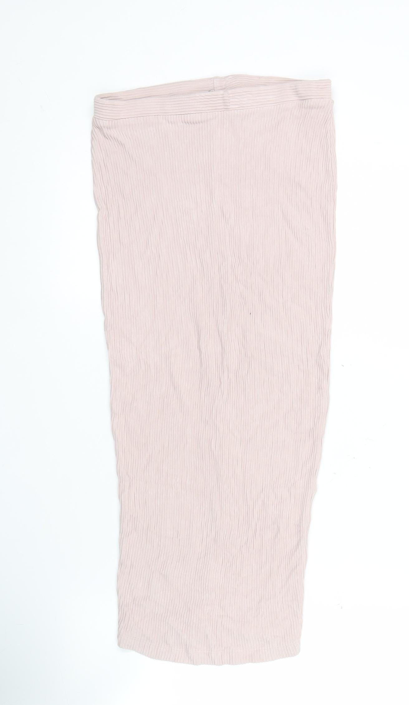 ASOS Women Pink Size 8 Midi Pencil Skirt Stretch Viscose Elastane