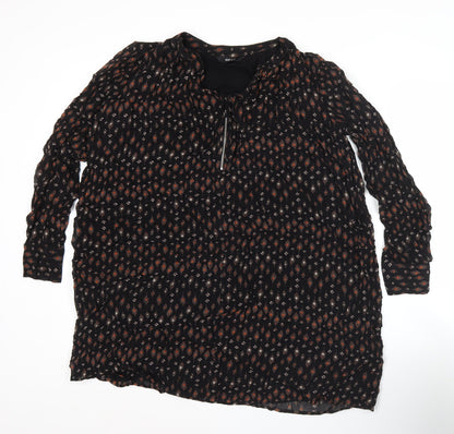 Womens UK Size 8 NEXT Black Tunic Blouse