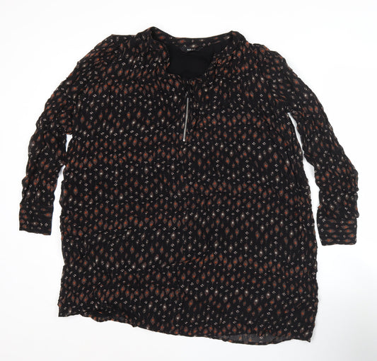 Womens UK Size 8 NEXT Black Tunic Blouse