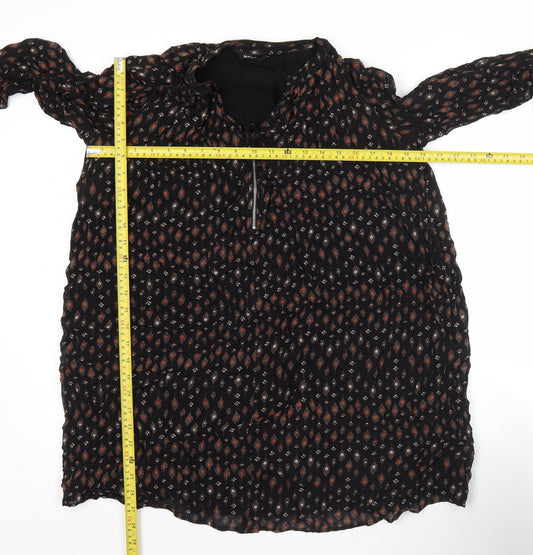 Womens UK Size 8 NEXT Black Tunic Blouse