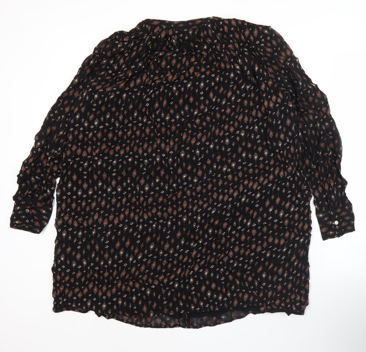Womens UK Size 8 NEXT Black Tunic Blouse