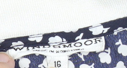 Womens UK Size 16 Windsmoor Blue Classic Button-Up
