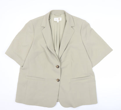 Marks and Spencer Women’s Beige Size 18 Short Sleeve Blazer Jacket