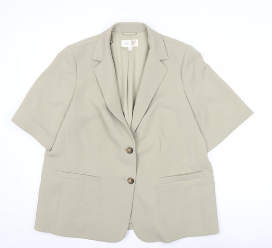 Marks and Spencer Women’s Beige Size 18 Short Sleeve Blazer Jacket