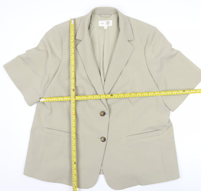 Marks and Spencer Women’s Beige Size 18 Short Sleeve Blazer Jacket