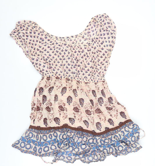 Evie Women’s Multicoloured Floral Boho Tunic Blouse Size 12