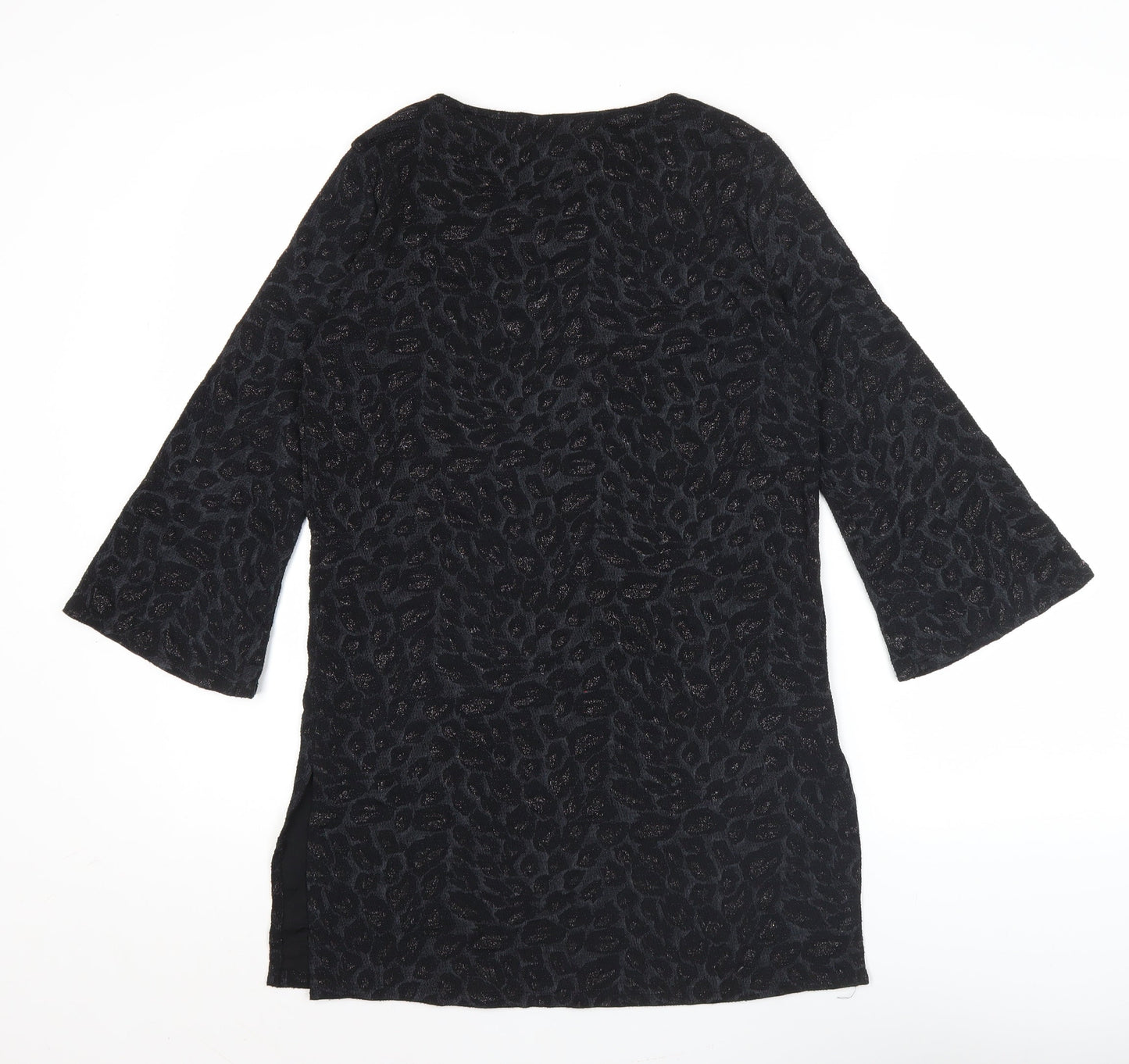 Principles Women’s Black Animal Print Shift Dress Size 10