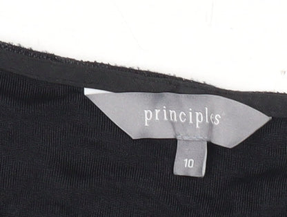 Principles Women’s Black Animal Print Shift Dress Size 10