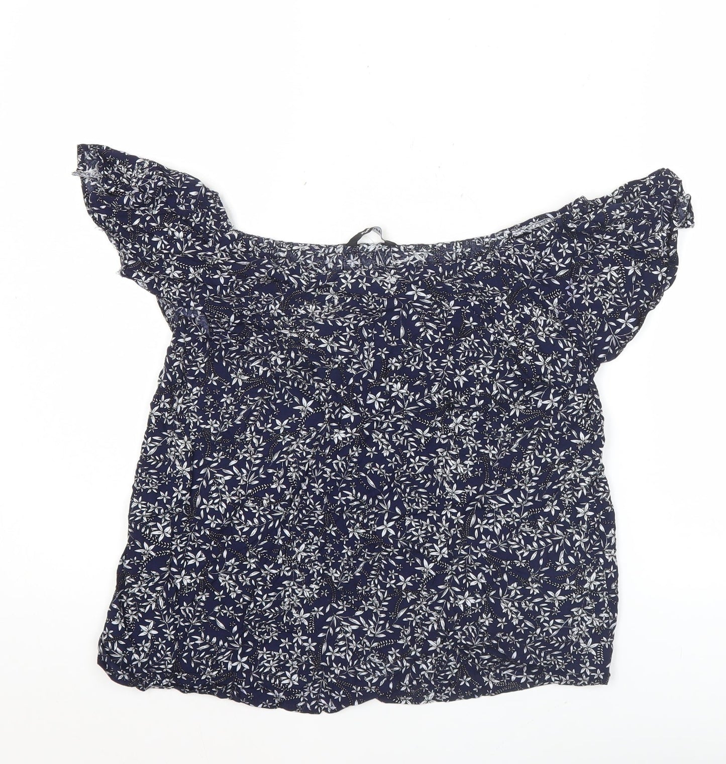 Womens UK Size S Natura Blue Tunic Blouse
