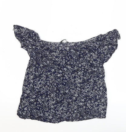 Womens UK Size S Natura Blue Tunic Blouse