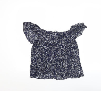 Womens UK Size S Natura Blue Tunic Blouse