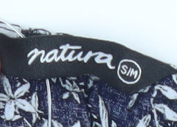 Womens UK Size S Natura Blue Tunic Blouse