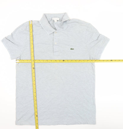 Lacoste Men’s Grey Polo Shirt M Regular Fit Cotton Blend