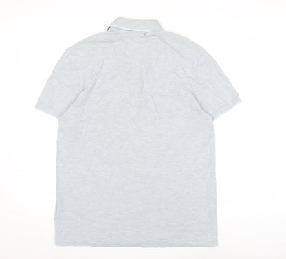 Lacoste Men’s Grey Polo Shirt M Regular Fit Cotton Blend