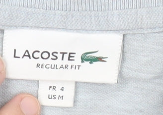 Lacoste Men’s Grey Polo Shirt M Regular Fit Cotton Blend