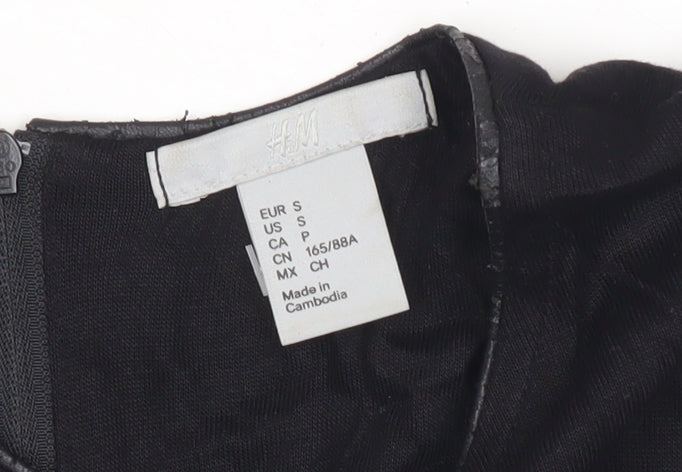 Womens UK Size S H&M Black Basic Tank