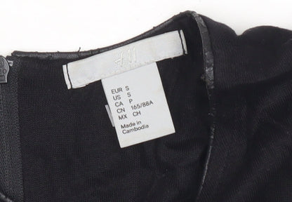 Womens UK Size S H&M Black Basic Tank