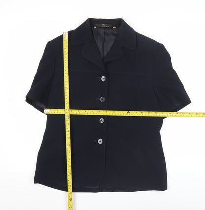 Marks and Spencer Women’s Blue UK 12 Short Sleeve Suit Jacket Classic