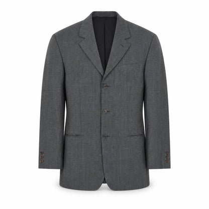 Pierre Balmain Men's Grey 38R Regular Fit Wool Blazer Jacket