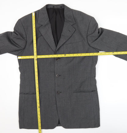 Pierre Balmain Men's Grey 38R Regular Fit Wool Blazer Jacket