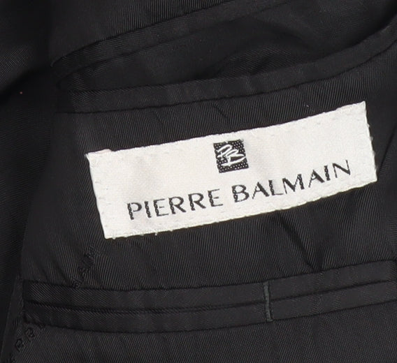 Pierre Balmain Men's Grey 38R Regular Fit Wool Blazer Jacket