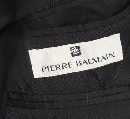 Pierre Balmain Men's Grey 38R Regular Fit Wool Blazer Jacket