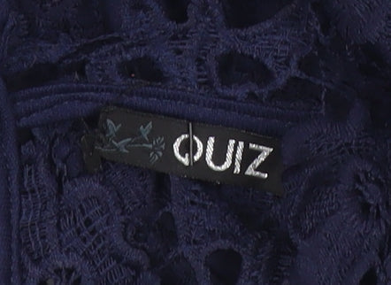 Quiz Women’s Blue Lace Sheath Knee Length Dress Size 10