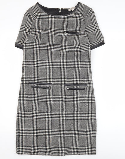 Marks and Spencer Women’s Grey Check Shift Dress Size 6
