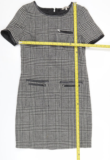Marks and Spencer Women’s Grey Check Shift Dress Size 6