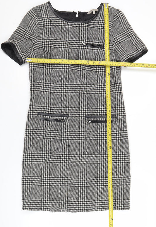 Marks and Spencer Women’s Grey Check Shift Dress Size 6
