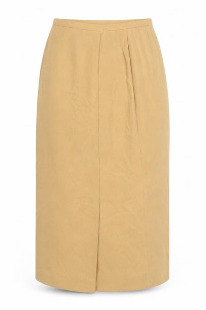 Front view of Roman Originals Women’s Beige, size UK 14, Pencil Long Skirt Workwear