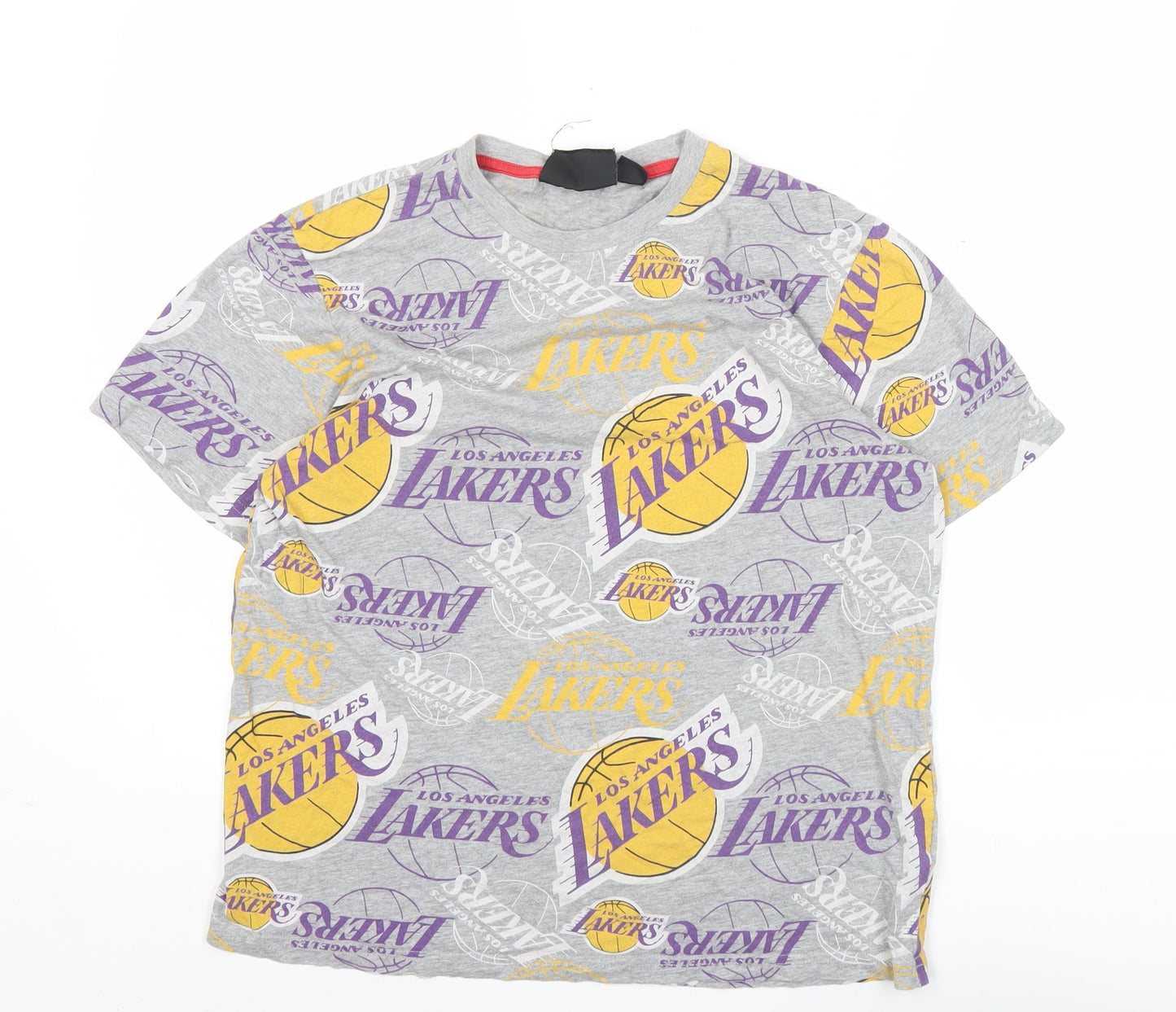 NBA Men’s Grey Los Angeles Lakers Graphic T-Shirt Size S