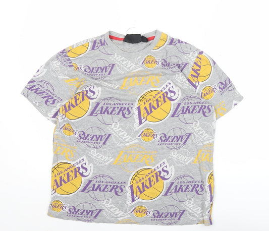 NBA Men’s Grey Los Angeles Lakers Graphic T-Shirt Size S