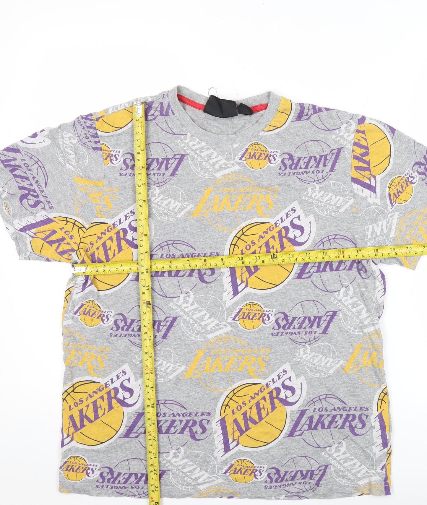 NBA Men’s Grey Los Angeles Lakers Graphic T-Shirt Size S