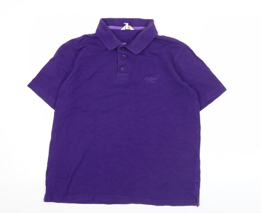 Cotton Traders Men’s Purple Polo Shirt Size S Short Sleeve 100% Cotton