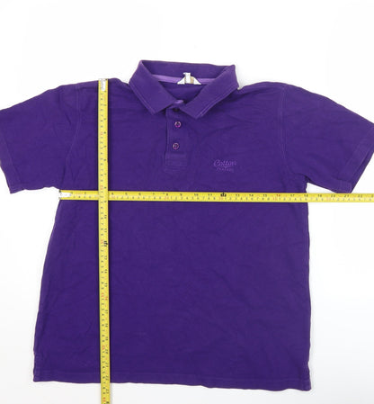 Cotton Traders Men’s Purple Polo Shirt Size S Short Sleeve 100% Cotton