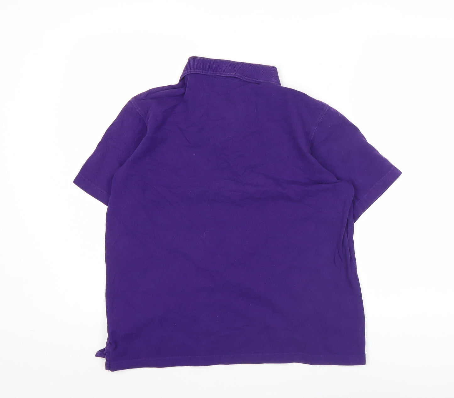 Cotton Traders Men’s Purple Polo Shirt Size S Short Sleeve 100% Cotton