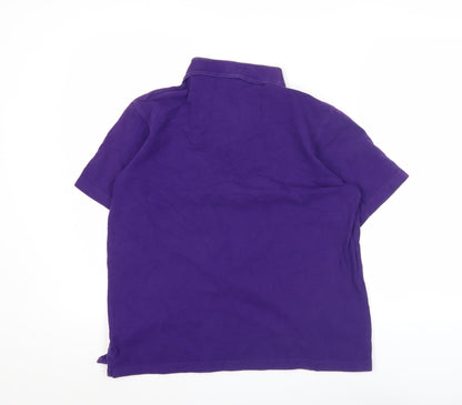 Cotton Traders Men’s Purple Polo Shirt Size S Short Sleeve 100% Cotton