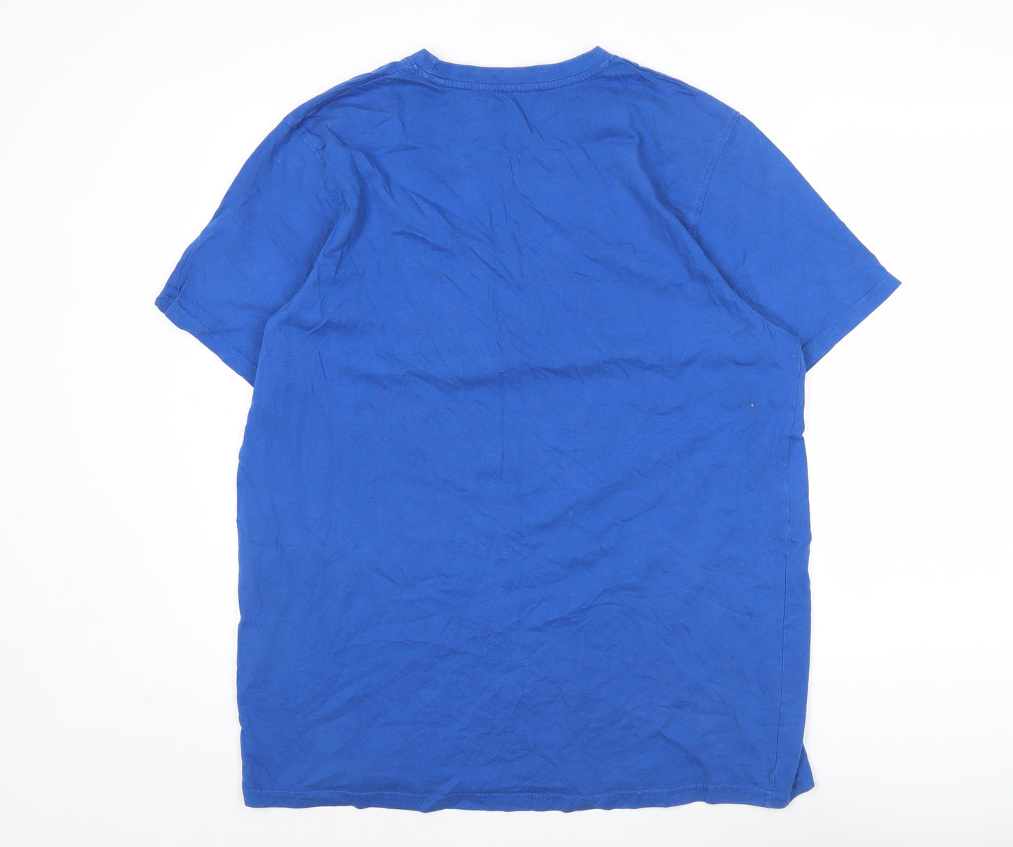 Mountain Warehouse Men’s Blue XL Funny Graphic T-Shirt Cotton Crew Neck