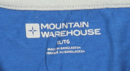 Mountain Warehouse Men’s Blue XL Funny Graphic T-Shirt Cotton Crew Neck