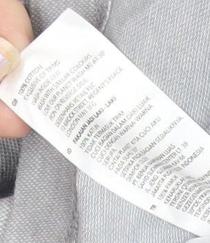 Jasper Conran Men's Grey Cotton Polo Shirt L Short Sleeve Casual