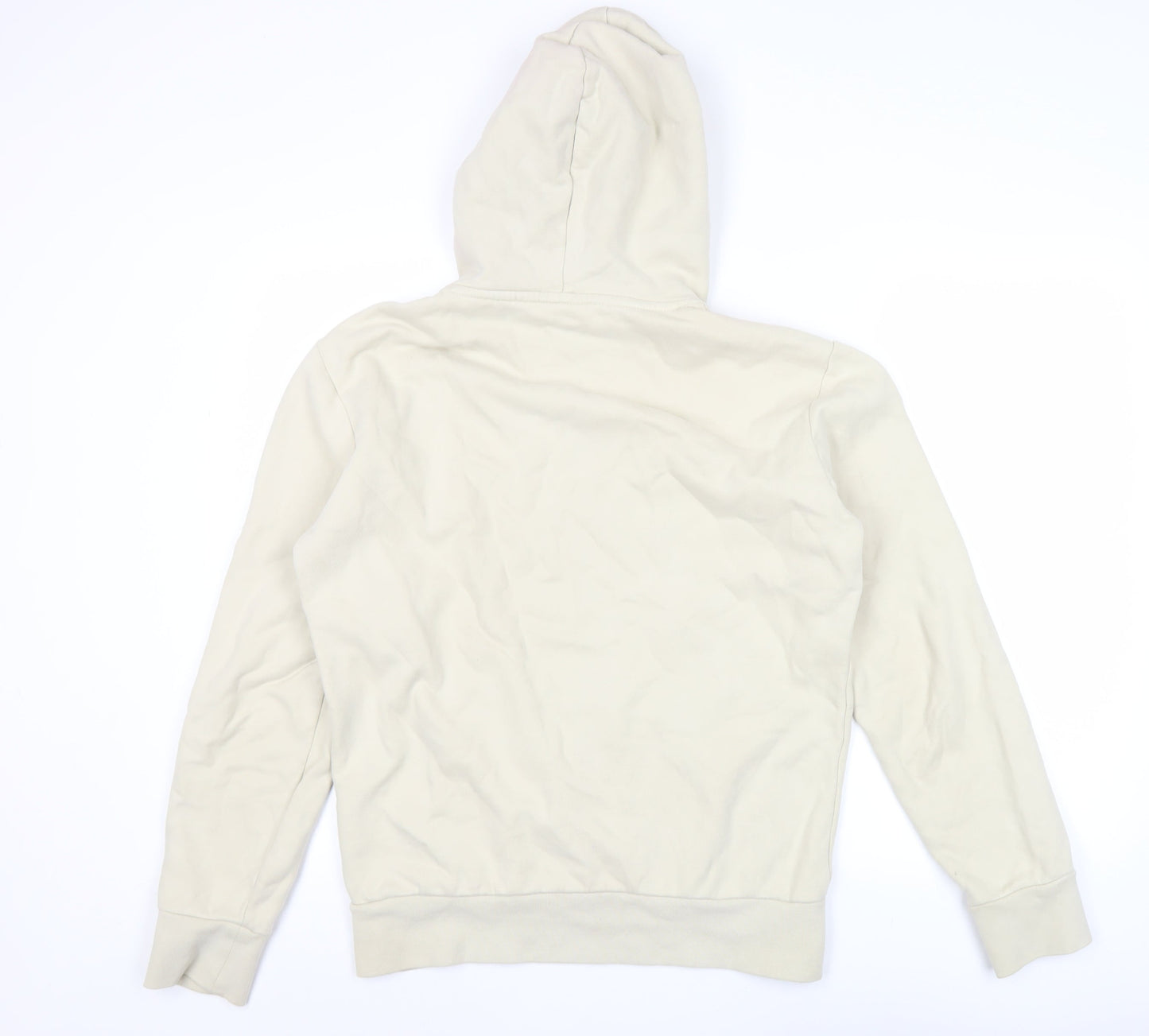 Superdry Mens Beige Pullover Hoodie S Regular Fit Logo Graphic