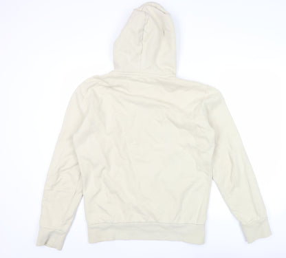 Superdry Mens Beige Pullover Hoodie S Regular Fit Logo Graphic