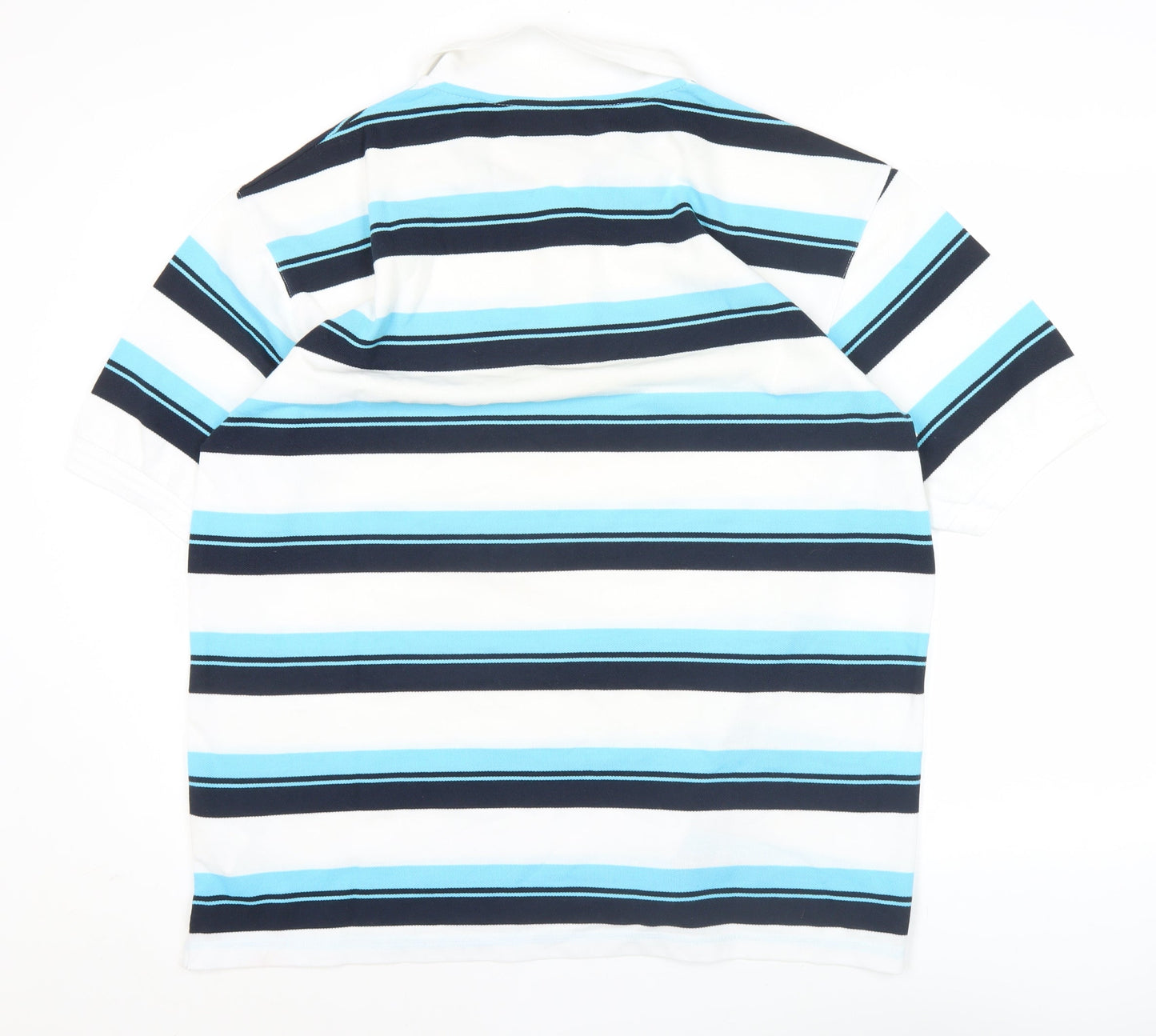 Lonsdale Men’s Blue Striped Polo Shirt 2XL Short Sleeve Casual